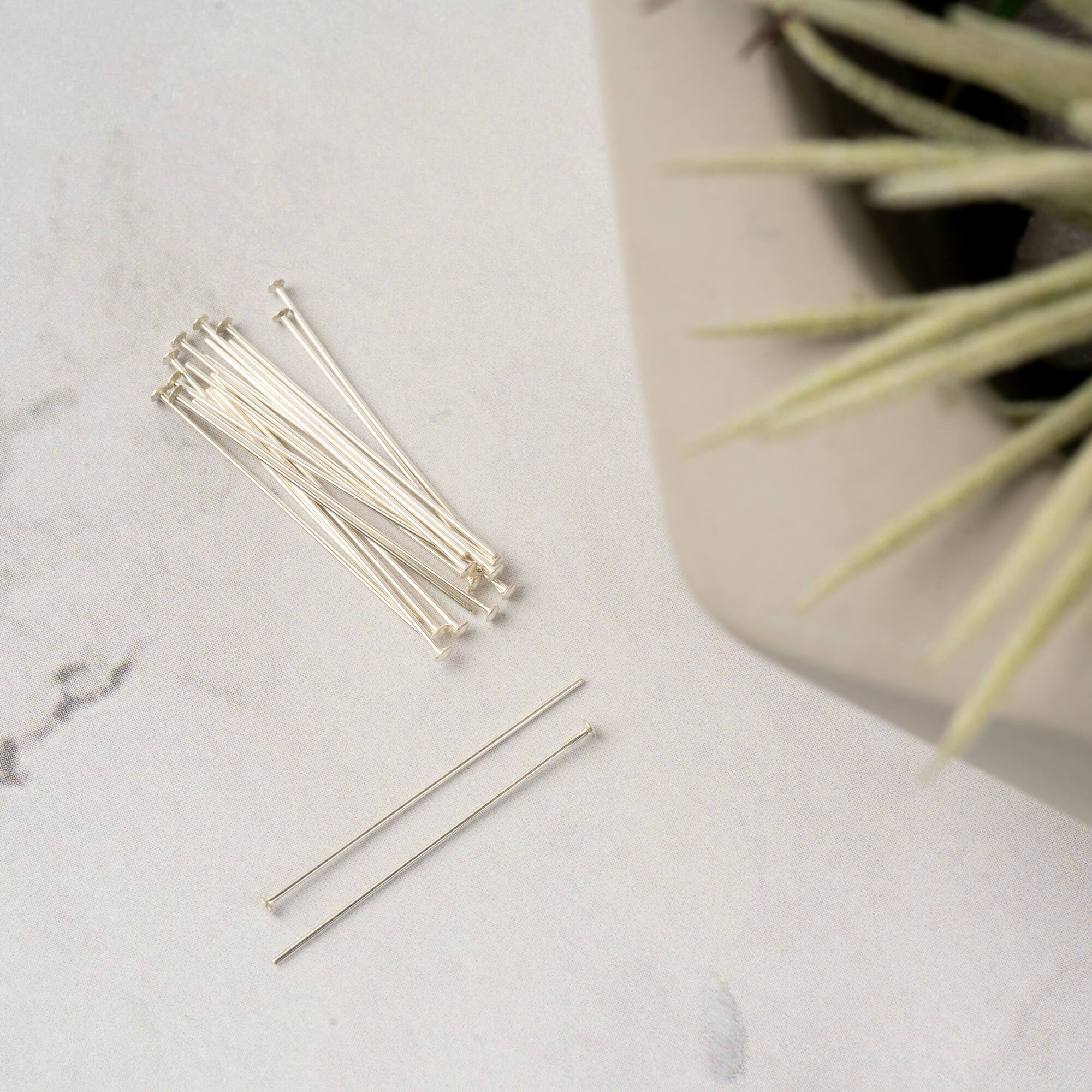 1" Sterling Silver Head Pins, 20ct. by Bead Landing™